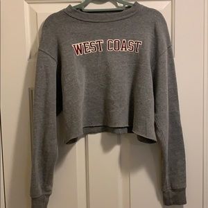 Cropped long sleeve sweatshirt size SMALL